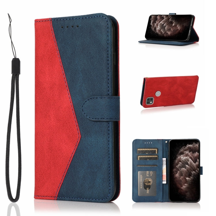 Dual-color Stitching Leather Phone Case, For Xiaomi Redmi 9A, For Xiaomi Redmi 9C, For Xiaomi Redmi 9T