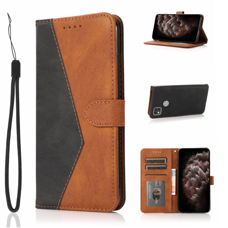 Dual-color Stitching Leather Phone Case, For Xiaomi Redmi 9A, For Xiaomi Redmi 9C, For Xiaomi Redmi 9T