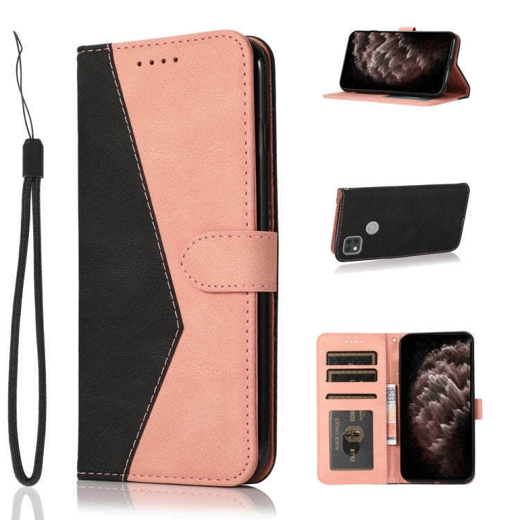 Dual-color Stitching Leather Phone Case, For Xiaomi Redmi 9A, For Xiaomi Redmi 9C, For Xiaomi Redmi 9T