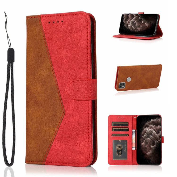 Dual-color Stitching Leather Phone Case, For Xiaomi Redmi 9A, For Xiaomi Redmi 9C, For Xiaomi Redmi 9T