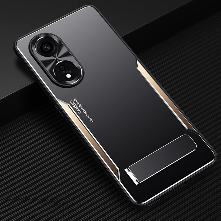 Blade Series TPU + Titanium Alloy Phone Case with Holder, For OPPO A1 Pro / A98, For Realme GT Neo5, For Honor Magic5 Pro, For Honor Magic5