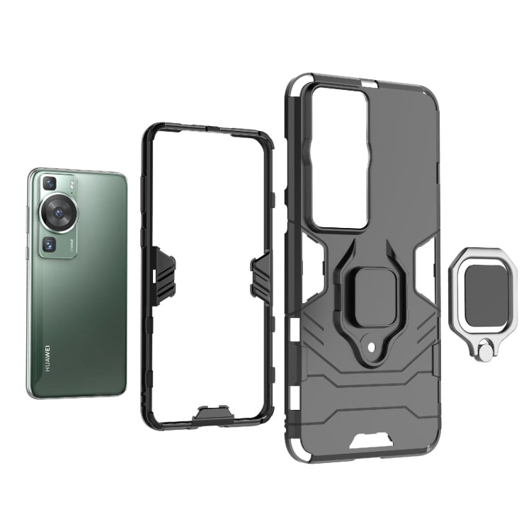 PC + TPU Shockproof Protective Phone Case with Magnetic Ring Holder, For Huawei P60