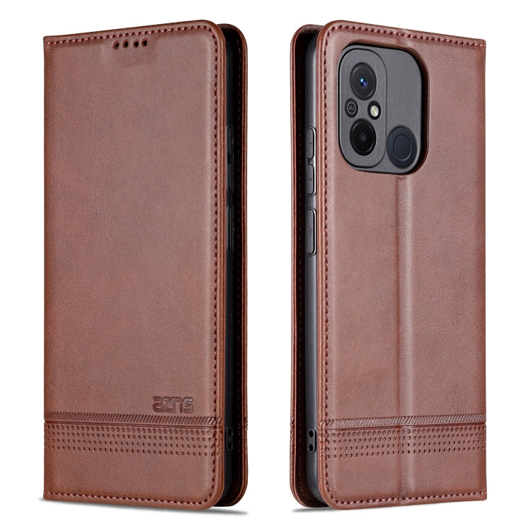 AZNS Magnetic Calf Texture Flip Leather Phone Case, For Xiaomi Redmi 12C / Redmi 11A / Poco C55