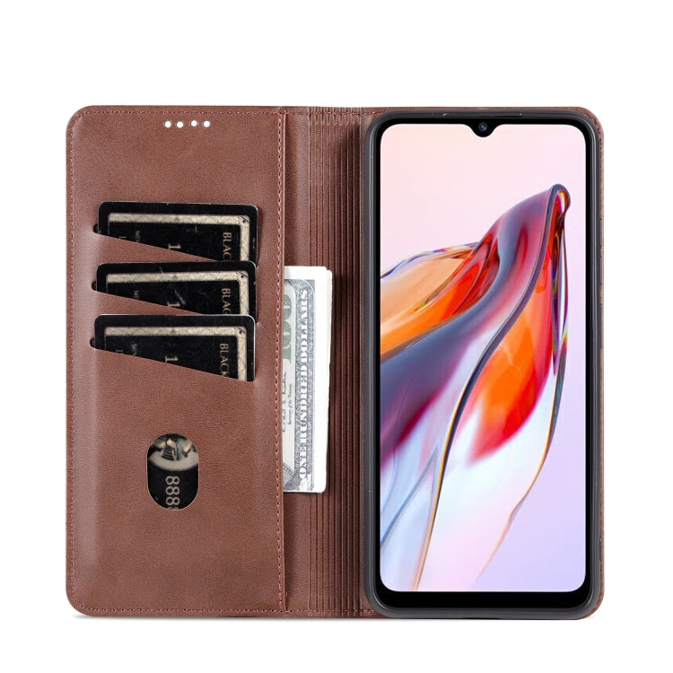 AZNS Magnetic Calf Texture Flip Leather Phone Case, For Xiaomi Redmi 12C / Redmi 11A / Poco C55