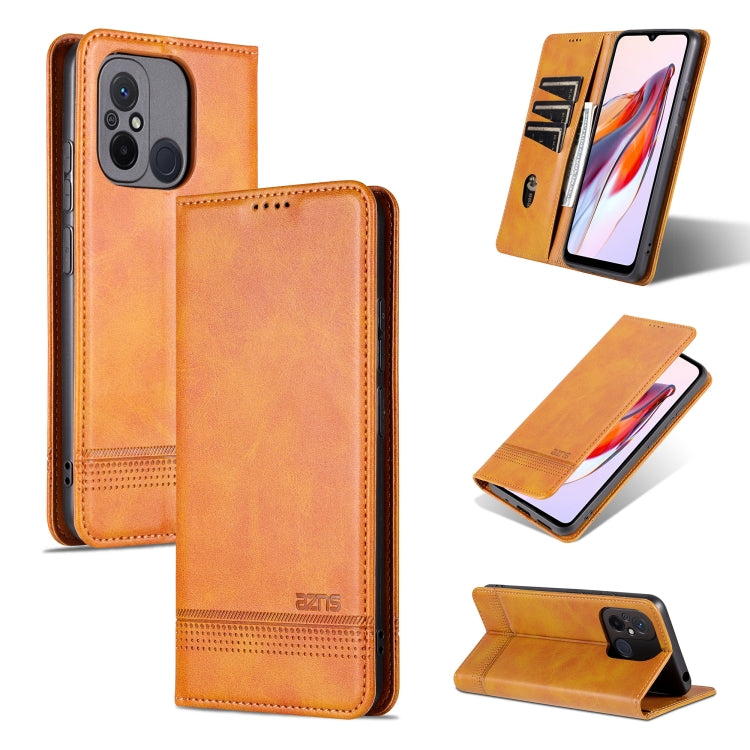 AZNS Magnetic Calf Texture Flip Leather Phone Case, For Xiaomi Redmi 12C / Redmi 11A / Poco C55