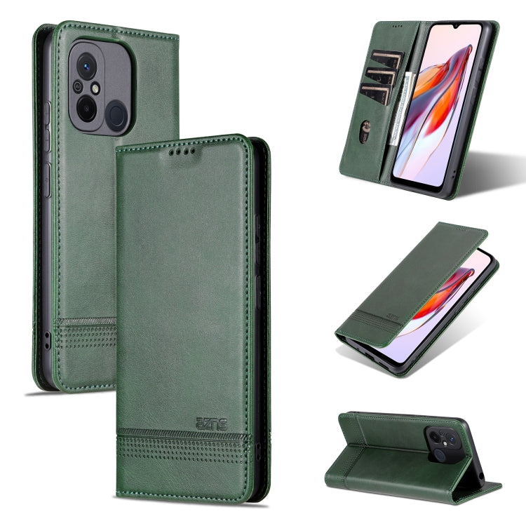 AZNS Magnetic Calf Texture Flip Leather Phone Case, For Xiaomi Redmi 12C / Redmi 11A / Poco C55