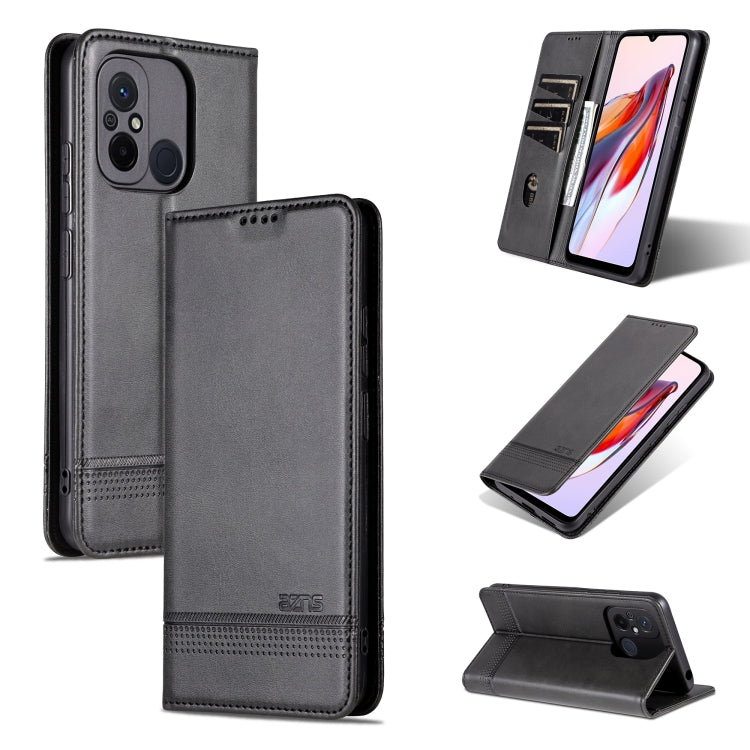 AZNS Magnetic Calf Texture Flip Leather Phone Case, For Xiaomi Redmi 12C / Redmi 11A / Poco C55