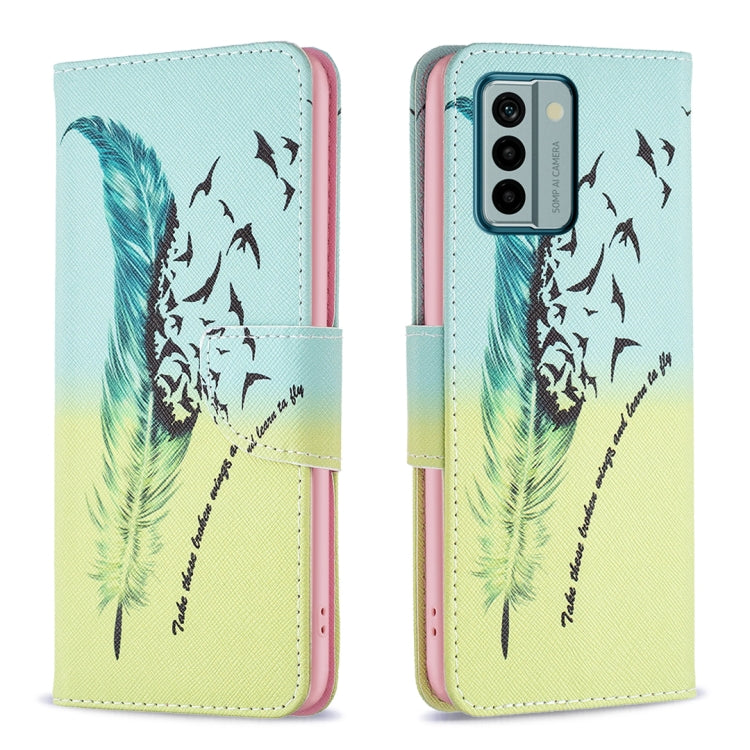 Colored Drawing Pattern Leather Phone Case, For Nokia G22