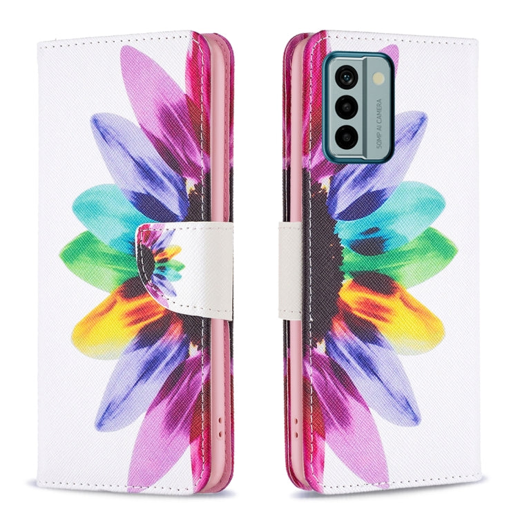 Colored Drawing Pattern Leather Phone Case, For Nokia G22