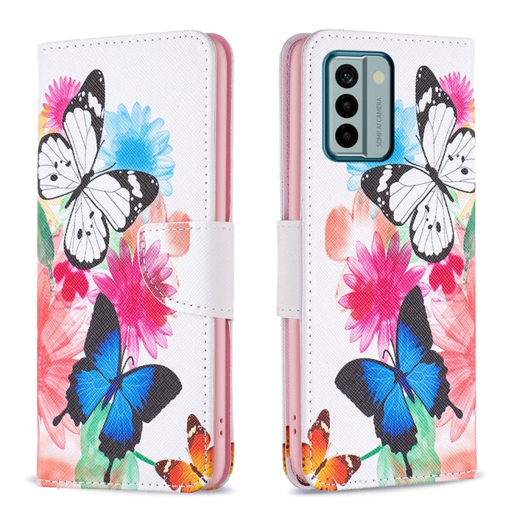 Colored Drawing Pattern Leather Phone Case, For Nokia G22