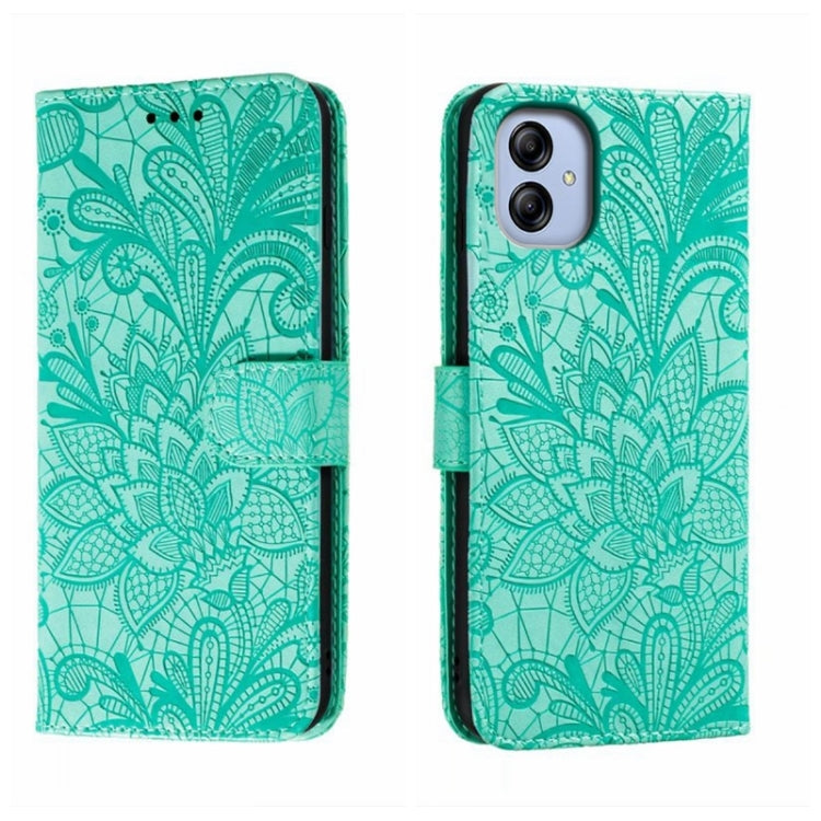 Lace Flower Embossing Flip Leather Phone Case, For Samsung Galaxy A04e, For Samsung Galaxy A14 4G, For Samsung Galaxy A24 5G, For Samsung Galaxy A34 5G, For Samsung Galaxy A54 5G, For Samsung Galaxy S23 5G, For Samsung Galaxy S23+ 5G                   ...