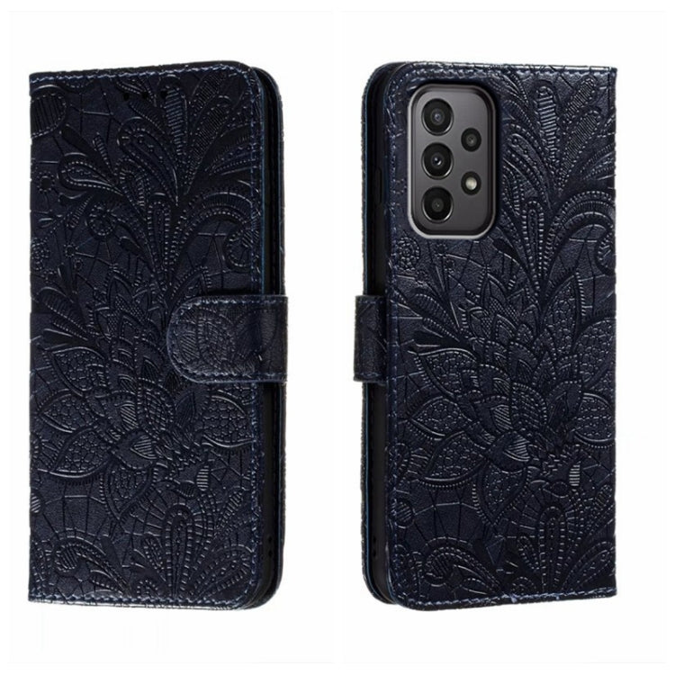 Lace Flower Embossing Flip Leather Phone Case, For Samsung Galaxy A04e, For Samsung Galaxy A14 4G, For Samsung Galaxy A24 5G, For Samsung Galaxy A34 5G, For Samsung Galaxy A54 5G, For Samsung Galaxy S23 5G, For Samsung Galaxy S23+ 5G                   ...