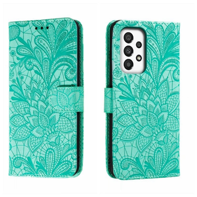 Lace Flower Embossing Flip Leather Phone Case, For Samsung Galaxy A04e, For Samsung Galaxy A14 4G, For Samsung Galaxy A24 5G, For Samsung Galaxy A34 5G, For Samsung Galaxy A54 5G, For Samsung Galaxy S23 5G, For Samsung Galaxy S23+ 5G                   ...