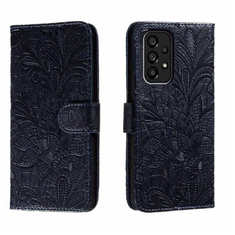 Lace Flower Embossing Flip Leather Phone Case, For Samsung Galaxy A04e, For Samsung Galaxy A14 4G, For Samsung Galaxy A24 5G, For Samsung Galaxy A34 5G, For Samsung Galaxy A54 5G, For Samsung Galaxy S23 5G, For Samsung Galaxy S23+ 5G                   ...