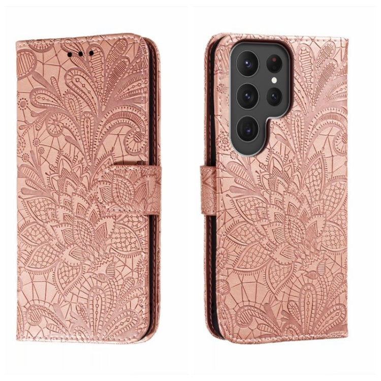 Lace Flower Embossing Flip Leather Phone Case, For Samsung Galaxy A04e, For Samsung Galaxy A14 4G, For Samsung Galaxy A24 5G, For Samsung Galaxy A34 5G, For Samsung Galaxy A54 5G, For Samsung Galaxy S23 5G, For Samsung Galaxy S23+ 5G                   ...