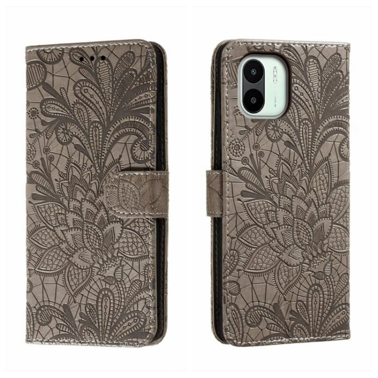 Lace Flower Embossing Flip Leather Phone Case, For Xiaomi Redmi 10C, For Xiaomi Redmi 12C, For Xiaomi Redmi A1, For Xiaomi Redmi K50 Ultra, For Xiaomi Redmi K60, For Xiaomi Redmi Note 12 5G Global, For Xiaomi Redmi Note 12 Pro, For Xiaomi 12 Lite
