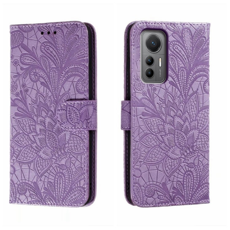 Lace Flower Embossing Flip Leather Phone Case, For Xiaomi Redmi 10C, For Xiaomi Redmi 12C, For Xiaomi Redmi A1, For Xiaomi Redmi K50 Ultra, For Xiaomi Redmi K60, For Xiaomi Redmi Note 12 5G Global, For Xiaomi Redmi Note 12 Pro, For Xiaomi 12 Lite