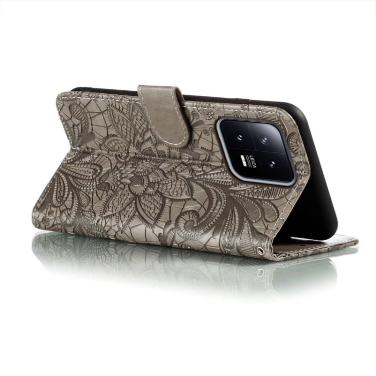 Lace Flower Embossing Flip Leather Phone Case, For Xiaomi 13, For Xiaomi Poco C40, For Xiaomi Poco M4 Pro