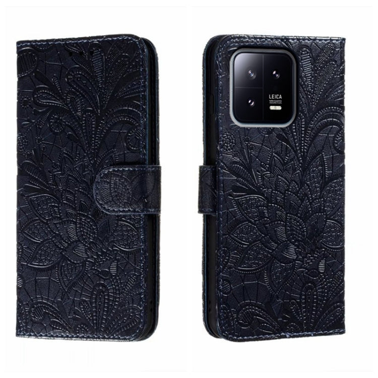 Lace Flower Embossing Flip Leather Phone Case, For Xiaomi 13, For Xiaomi Poco C40, For Xiaomi Poco M4 Pro