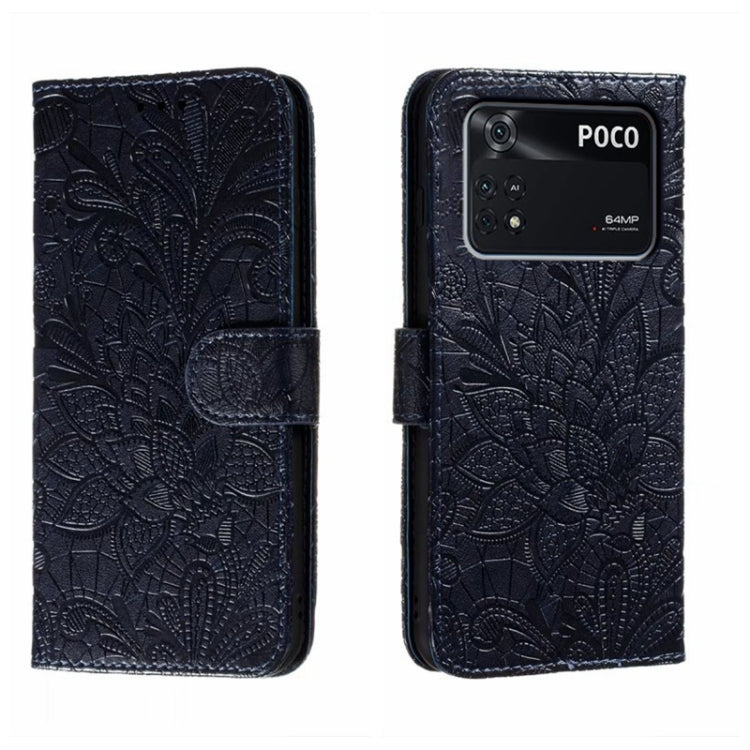 Lace Flower Embossing Flip Leather Phone Case, For Xiaomi 13, For Xiaomi Poco C40, For Xiaomi Poco M4 Pro