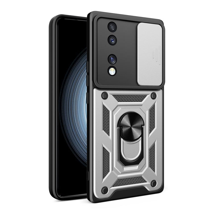 Sliding Camera Cover Design TPU+PC Phone Case, For Honor 70 5G