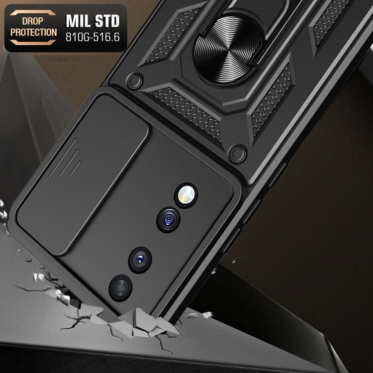Sliding Camera Cover Design TPU+PC Phone Case, For Honor 70 5G