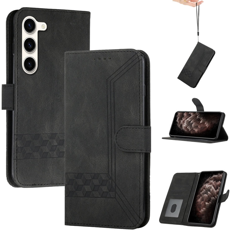 Cubic Skin Feel Flip Leather Phone Case, For Samsung Galaxy S23 5G, For Samsung Galaxy S23+ 5G, For Samsung Galaxy S23 Ultra 5G, For Samsung Galaxy A04 / A04e, For Samsung Galaxy A14 5G, For Samsung Galaxy A34 5G, For Samsung Galaxy A54 5G