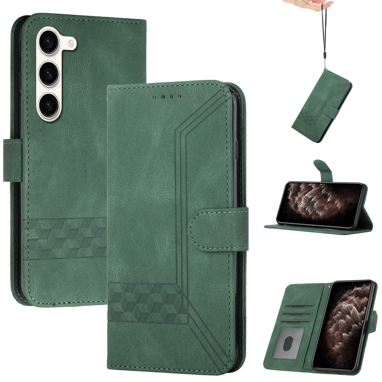Cubic Skin Feel Flip Leather Phone Case, For Samsung Galaxy S23 5G, For Samsung Galaxy S23+ 5G, For Samsung Galaxy S23 Ultra 5G, For Samsung Galaxy A04 / A04e, For Samsung Galaxy A14 5G, For Samsung Galaxy A34 5G, For Samsung Galaxy A54 5G