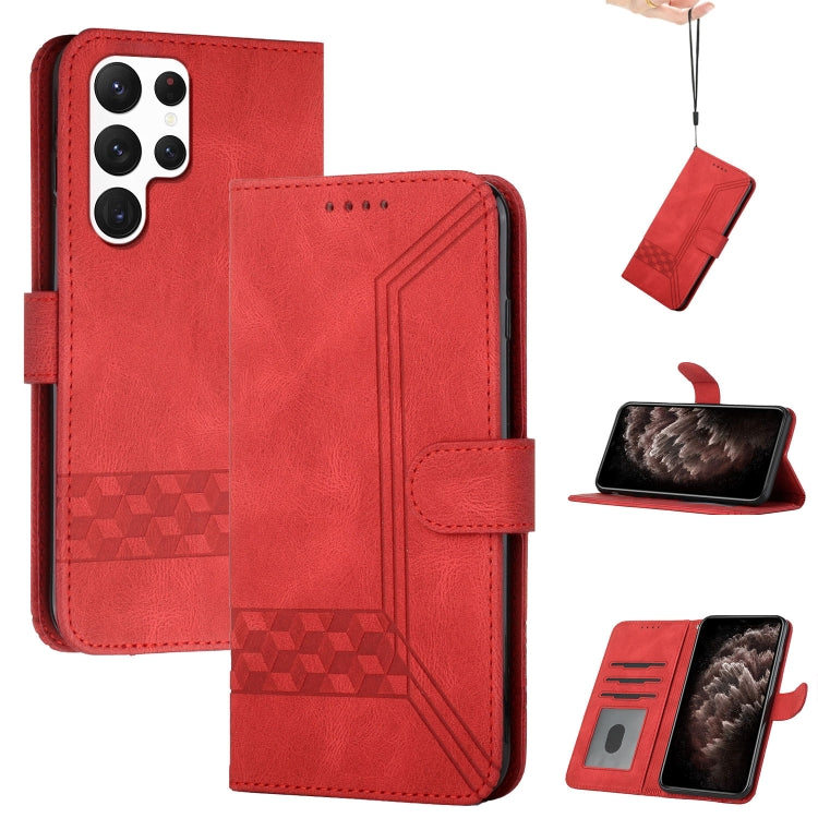 Cubic Skin Feel Flip Leather Phone Case, For Samsung Galaxy S23 5G, For Samsung Galaxy S23+ 5G, For Samsung Galaxy S23 Ultra 5G, For Samsung Galaxy A04 / A04e, For Samsung Galaxy A14 5G, For Samsung Galaxy A34 5G, For Samsung Galaxy A54 5G