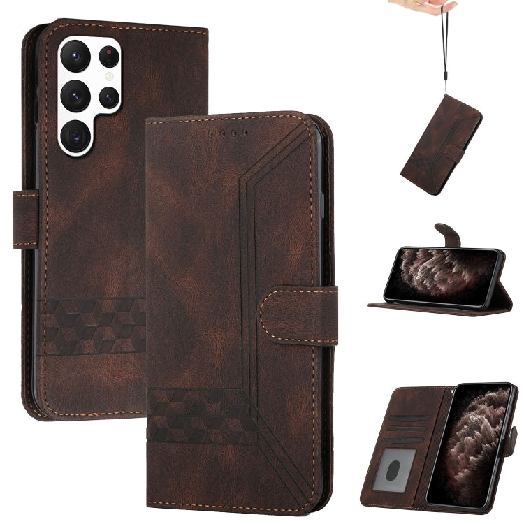 Cubic Skin Feel Flip Leather Phone Case, For Samsung Galaxy S23 5G, For Samsung Galaxy S23+ 5G, For Samsung Galaxy S23 Ultra 5G, For Samsung Galaxy A04 / A04e, For Samsung Galaxy A14 5G, For Samsung Galaxy A34 5G, For Samsung Galaxy A54 5G
