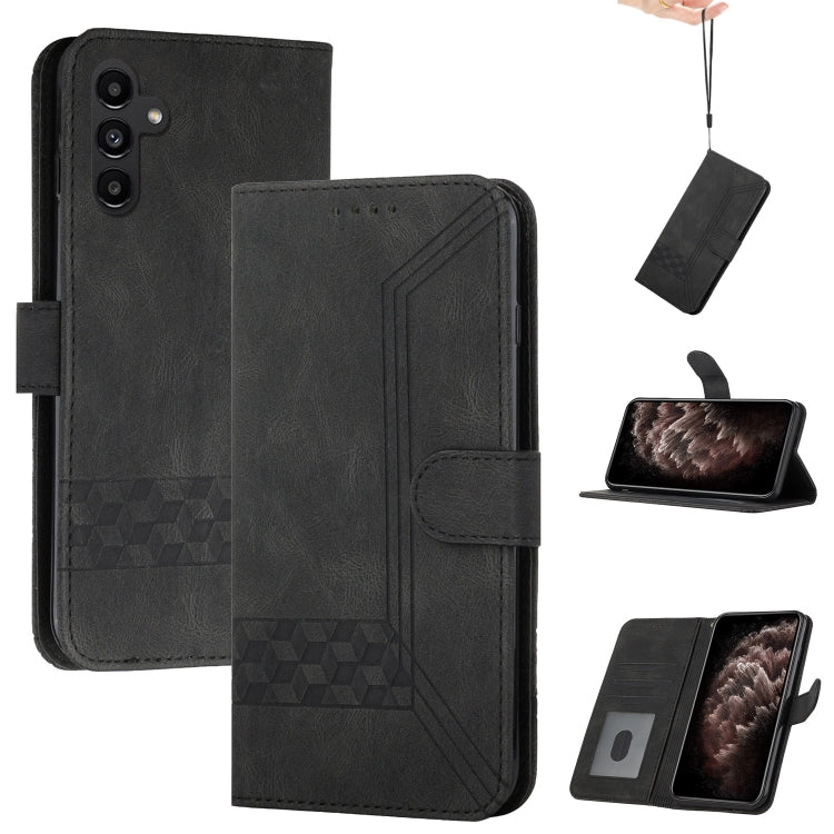 Cubic Skin Feel Flip Leather Phone Case, For Samsung Galaxy S23 5G, For Samsung Galaxy S23+ 5G, For Samsung Galaxy S23 Ultra 5G, For Samsung Galaxy A04 / A04e, For Samsung Galaxy A14 5G, For Samsung Galaxy A34 5G, For Samsung Galaxy A54 5G