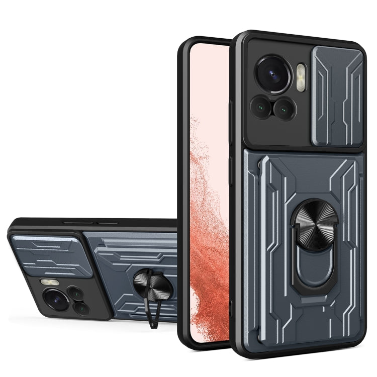 Sliding Camshield TPU+PC Phone Case with Card Slot, For Motorola Edge 30 Ultra 5G, For OPPO A17 4G, For Realme 10 4G, For Samsung Galaxy A14 5G / 4G