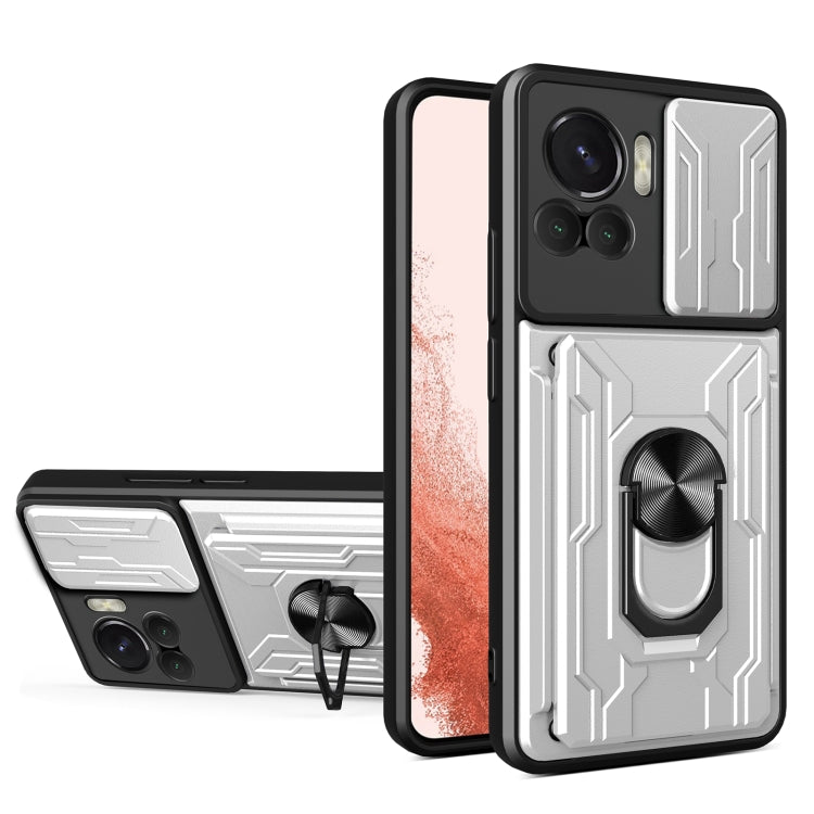 Sliding Camshield TPU+PC Phone Case with Card Slot, For Motorola Edge 30 Ultra 5G, For OPPO A17 4G, For Realme 10 4G, For Samsung Galaxy A14 5G / 4G