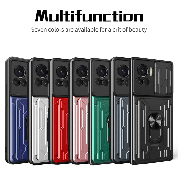 Sliding Camshield TPU+PC Phone Case with Card Slot, For Motorola Edge 30 Ultra 5G, For OPPO A17 4G, For Realme 10 4G, For Samsung Galaxy A14 5G / 4G