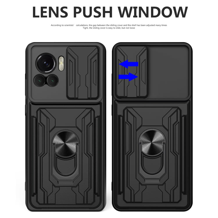 Sliding Camshield TPU+PC Phone Case with Card Slot, For Motorola Edge 30 Ultra 5G, For OPPO A17 4G, For Realme 10 4G, For Samsung Galaxy A14 5G / 4G