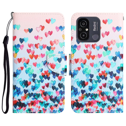 Colored Drawing Leather Phone Case, For Xiaomi Redmi 12C, For Xiaomi Redmi Note 12 5G Global/Poco X5, For Samsung Galaxy A24 4G