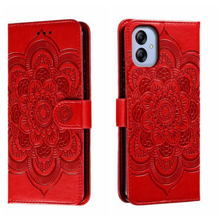 Sun Mandala Embossing Pattern Phone Leather Case, For Samsung Galaxy A04e, For Samsung Galaxy A14 4G, For Samsung Galaxy A24 5G, For Samsung Galaxy A34 5G, For Samsung Galaxy A54 5G, For Samsung Galaxy S23 5G