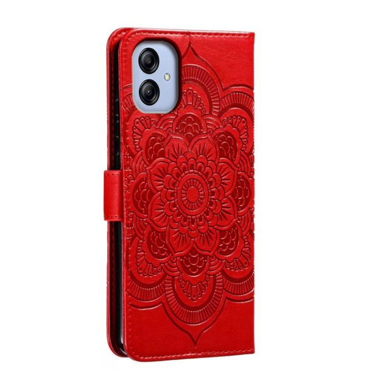 Sun Mandala Embossing Pattern Phone Leather Case, For Samsung Galaxy A04e, For Samsung Galaxy A14 4G, For Samsung Galaxy A24 5G, For Samsung Galaxy A34 5G, For Samsung Galaxy A54 5G, For Samsung Galaxy S23 5G