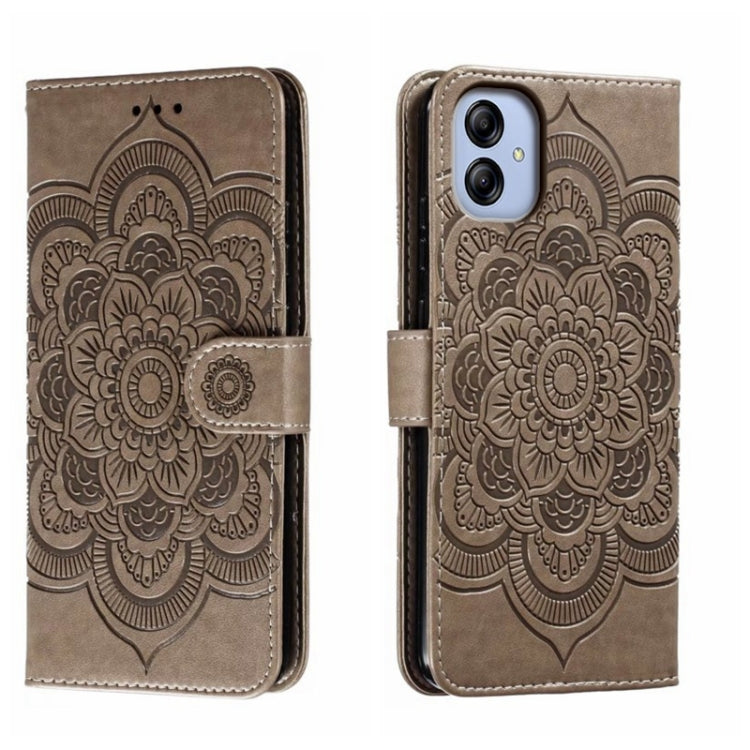 Sun Mandala Embossing Pattern Phone Leather Case, For Samsung Galaxy A04e, For Samsung Galaxy A14 4G, For Samsung Galaxy A24 5G, For Samsung Galaxy A34 5G, For Samsung Galaxy A54 5G, For Samsung Galaxy S23 5G