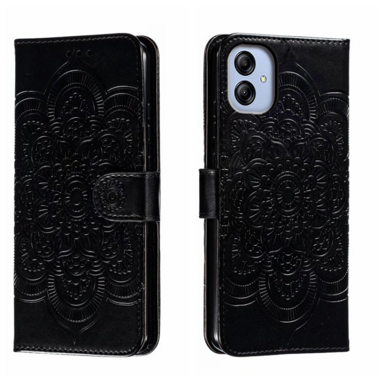 Sun Mandala Embossing Pattern Phone Leather Case, For Samsung Galaxy A04e, For Samsung Galaxy A14 4G, For Samsung Galaxy A24 5G, For Samsung Galaxy A34 5G, For Samsung Galaxy A54 5G, For Samsung Galaxy S23 5G