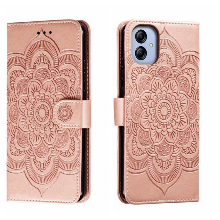 Sun Mandala Embossing Pattern Phone Leather Case, For Samsung Galaxy A04e, For Samsung Galaxy A14 4G, For Samsung Galaxy A24 5G, For Samsung Galaxy A34 5G, For Samsung Galaxy A54 5G, For Samsung Galaxy S23 5G