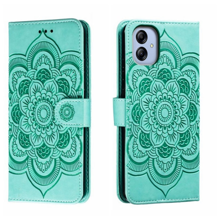 Sun Mandala Embossing Pattern Phone Leather Case, For Samsung Galaxy A04e, For Samsung Galaxy A14 4G, For Samsung Galaxy A24 5G, For Samsung Galaxy A34 5G, For Samsung Galaxy A54 5G, For Samsung Galaxy S23 5G