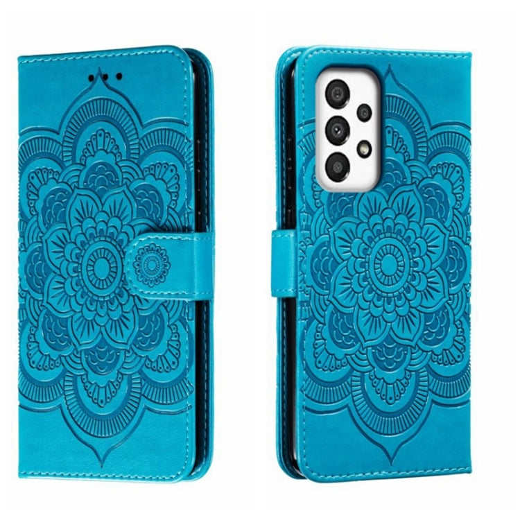 Sun Mandala Embossing Pattern Phone Leather Case, For Samsung Galaxy A04e, For Samsung Galaxy A14 4G, For Samsung Galaxy A24 5G, For Samsung Galaxy A34 5G, For Samsung Galaxy A54 5G, For Samsung Galaxy S23 5G