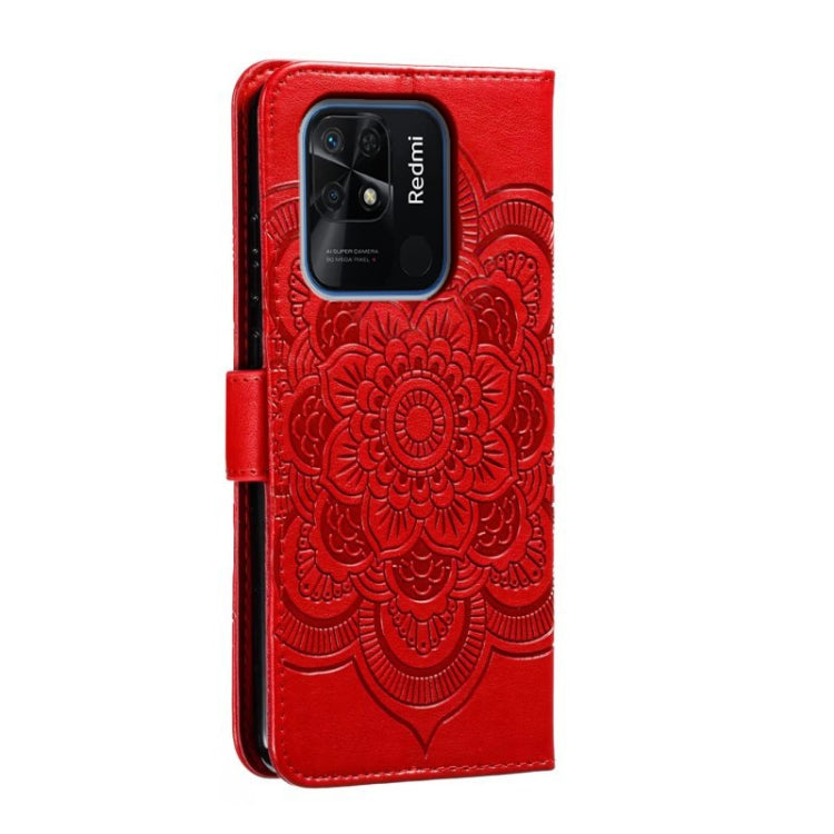 Sun Mandala Embossing Pattern Phone Leather Case, For Xiaomi Redmi 10C, For Xiaomi Redmi 12C, For Xiaomi Redmi A1, For Xiaomi Redmi K50 Ultra, For Xiaomi Redmi K60, For Xiaomi Redmi Note 12 5G Global
