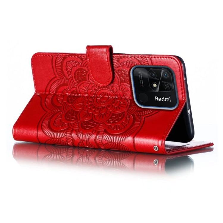 Sun Mandala Embossing Pattern Phone Leather Case, For Xiaomi Redmi 10C, For Xiaomi Redmi 12C, For Xiaomi Redmi A1, For Xiaomi Redmi K50 Ultra, For Xiaomi Redmi K60, For Xiaomi Redmi Note 12 5G Global