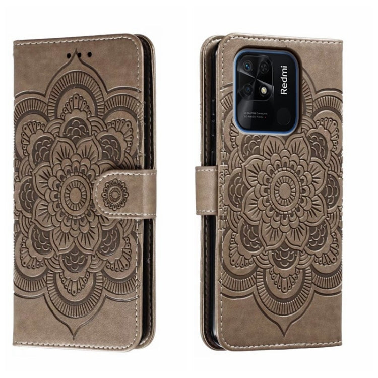 Sun Mandala Embossing Pattern Phone Leather Case, For Xiaomi Redmi 10C, For Xiaomi Redmi 12C, For Xiaomi Redmi A1, For Xiaomi Redmi K50 Ultra, For Xiaomi Redmi K60, For Xiaomi Redmi Note 12 5G Global