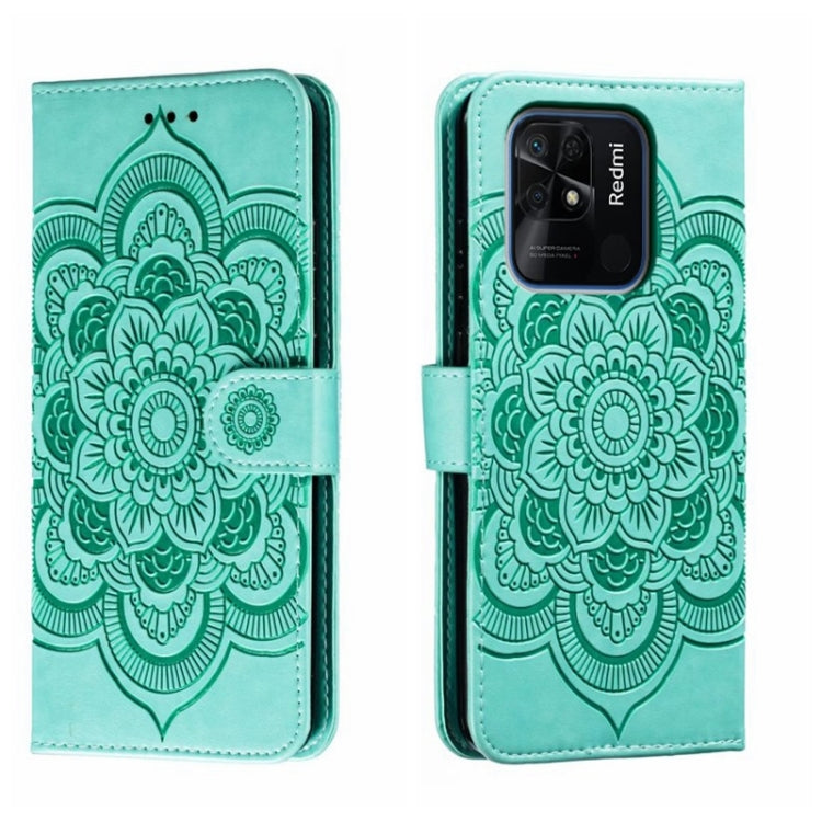 Sun Mandala Embossing Pattern Phone Leather Case, For Xiaomi Redmi 10C, For Xiaomi Redmi 12C, For Xiaomi Redmi A1, For Xiaomi Redmi K50 Ultra, For Xiaomi Redmi K60, For Xiaomi Redmi Note 12 5G Global