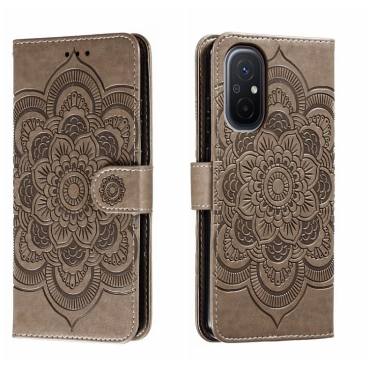Sun Mandala Embossing Pattern Phone Leather Case, For Xiaomi Redmi 10C, For Xiaomi Redmi 12C, For Xiaomi Redmi A1, For Xiaomi Redmi K50 Ultra, For Xiaomi Redmi K60, For Xiaomi Redmi Note 12 5G Global