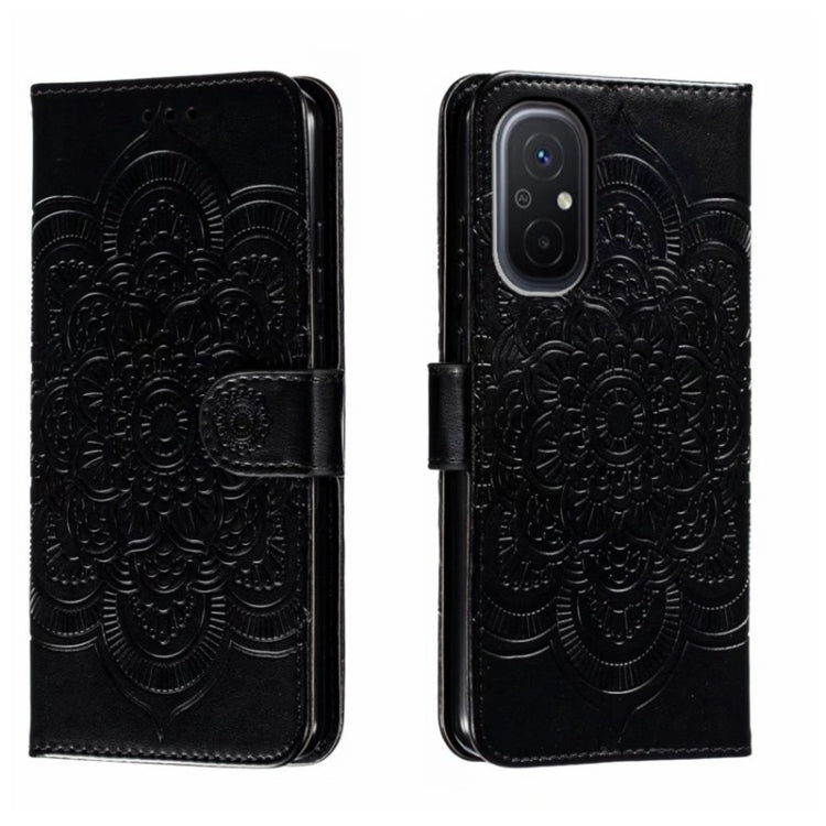 Sun Mandala Embossing Pattern Phone Leather Case, For Xiaomi Redmi 10C, For Xiaomi Redmi 12C, For Xiaomi Redmi A1, For Xiaomi Redmi K50 Ultra, For Xiaomi Redmi K60, For Xiaomi Redmi Note 12 5G Global