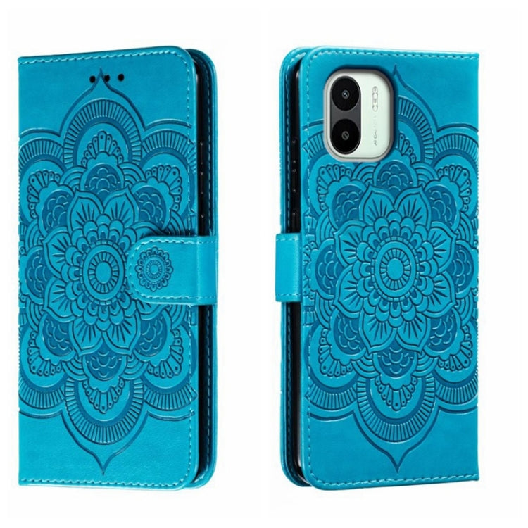 Sun Mandala Embossing Pattern Phone Leather Case, For Xiaomi Redmi 10C, For Xiaomi Redmi 12C, For Xiaomi Redmi A1, For Xiaomi Redmi K50 Ultra, For Xiaomi Redmi K60, For Xiaomi Redmi Note 12 5G Global
